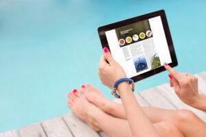 Creare una rivista online sul tablet con un effetto di capovolgimento di pagina